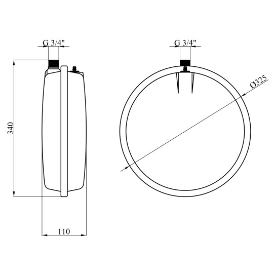 Додаткове фото - Розширювальний бак плоский Forwater PTE6