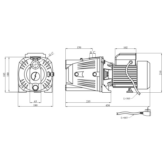 Додаткове фото - Насос поверхневий Forwater JET 100L 1,1 кВт