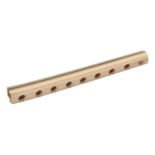 Головне фото - Колектор балка Karro на 9 виходів 1"x1/2" РВ латунний KR-2001