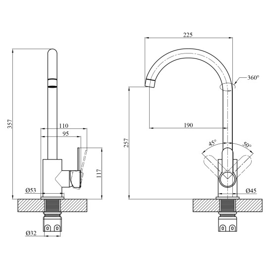 Додаткове фото - Змішувач для кухні Agua Elposo-INOX035