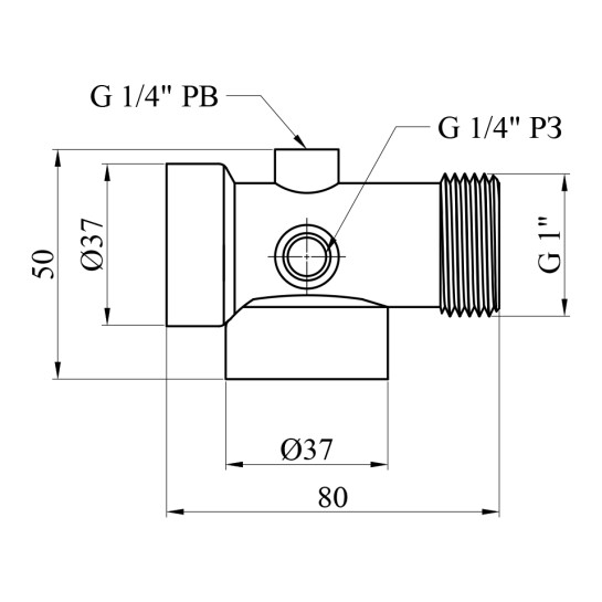 Додаткове фото - З'єднувач п'ятиходовий Grandwater 80 mm
