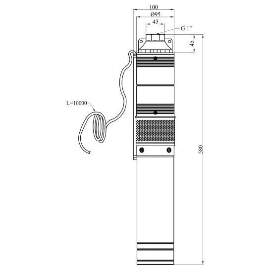 Додаткове фото - Насос глибинний Forwater 4APJ 1.8-50-0.5 кВт