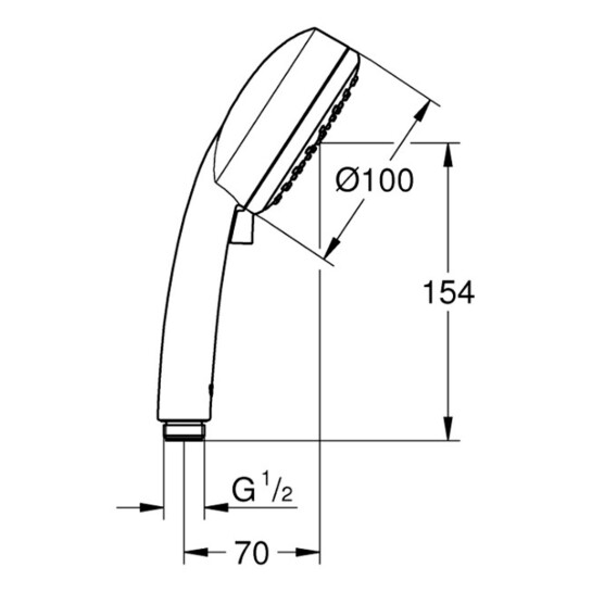 Додаткове фото - Лійка для ручного душу Grohe Vitalio Comfort 100 26397000