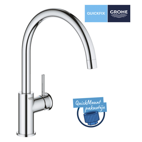 Додаткове фото - Змішувач для кухні Grohe QuickFix Start Classic 31553001