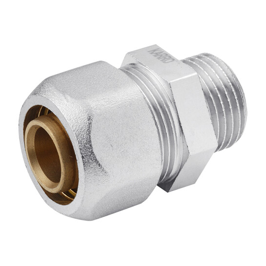 Муфти обтискні Муфта металопластикова Karro 20х1/2" РЗ нікельована KR-0512