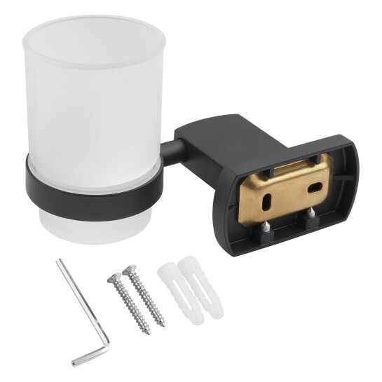 Додаткове фото - Склянка з тримачем для ванної кімнати Kroner KRP Graz - GRP95602