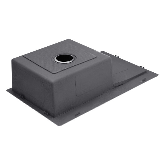 Додаткове фото - Кухонна мийка Kroner KRP Schwarze - 7844HM PVD (3/1 мм)