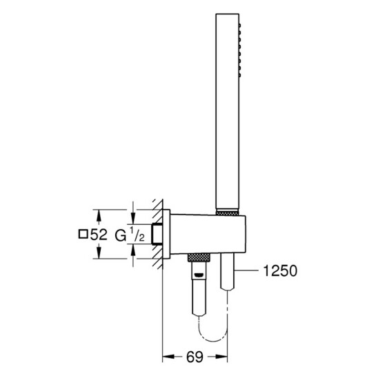 Додаткове фото - Душовий набір Grohe Euphoria Cube Stick  26405000