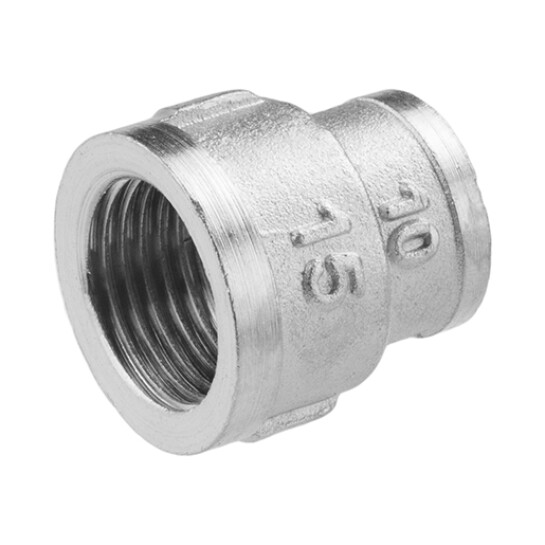 Муфти латунні Муфта перехідна посилена LexLine 1/2"х3/8" ВВ нікельована НК0331-Вн