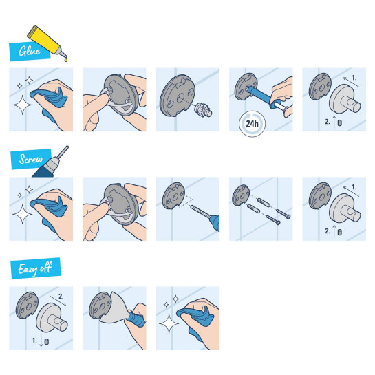 Додаткове фото - Склянка з тримачем для ванної кімнати Grohe QuickFix Start 411942430