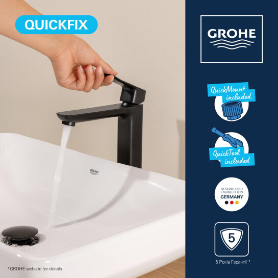 Додаткове фото - Змішувач для раковини Grohe QuickFix Dice XL-Size 1018922430