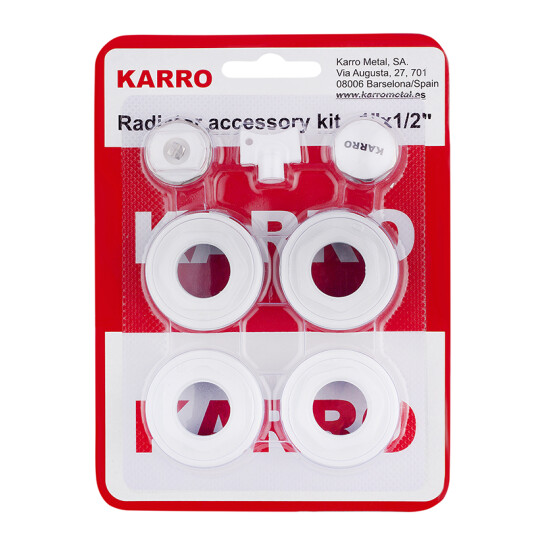 Головне фото - Комплект пробок для радіатора Karro 1/2" білі