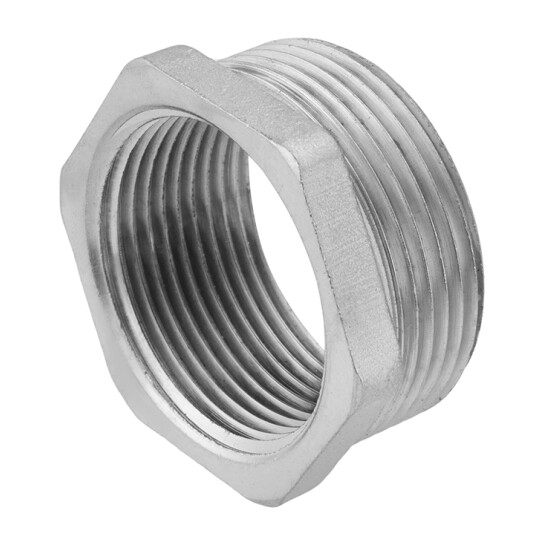 Футорки латунні Футорка посилена LexLine 1 1/2"х1 1/4" ЗВ нікельована НК0723-Вн