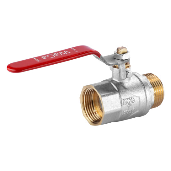 Додаткове фото - Кран кульовий WaGa 1" ВЗ PN40 ручка, нікельований