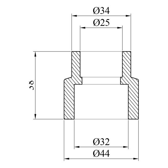 Додаткове фото - Муфта редукційна PPR GrandiTherm 32х25 мм