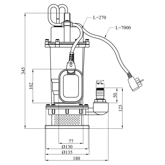 Додаткове фото - Насос дренажний Forwater QDX 1,5-15-0,75 кВт