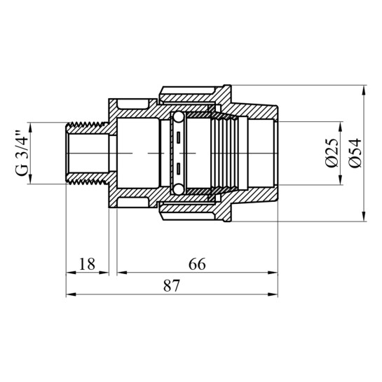 Додаткове фото - Муфта ПЕ SantehPlast 25x3/4" РЗ