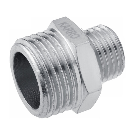 Головне фото - Ніпель перехідний Karro 1 1/2"х3/4" ЗЗ нікельований