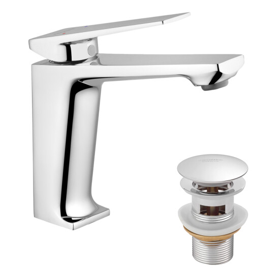 Головне фото - Змішувач для раковини Kroner KRP Ersel - C0111BV з донним клапаном