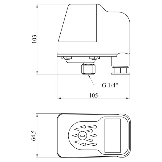 Додаткове фото - Реле тиску Forwater PM/5 з накидною гайкою