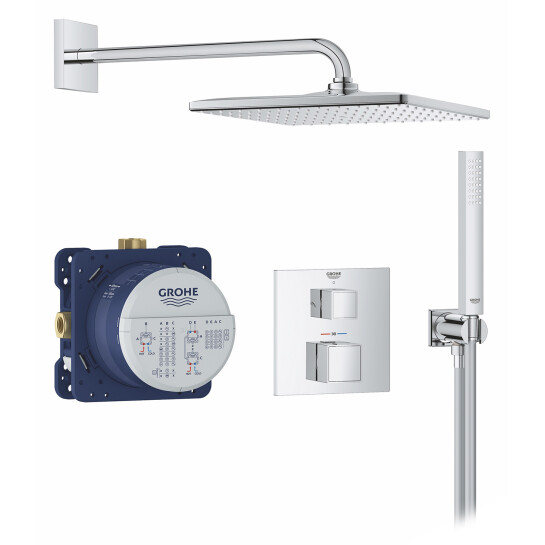 Душові системи Душова система прихованого монтажу Grohe QuickFix Precision Cube Vitalio Rain Mono 310 Cube 34879000