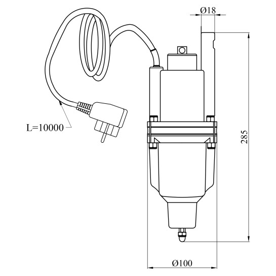 Додаткове фото - Насос вібраційний Agua XVM60-1 Hmax 72 м Qmax 18 л/хв P 250 Вт