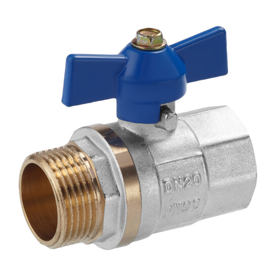 Крани кульові Кран кульовий Valves 3/4" ВЗ PN30 синій метелик