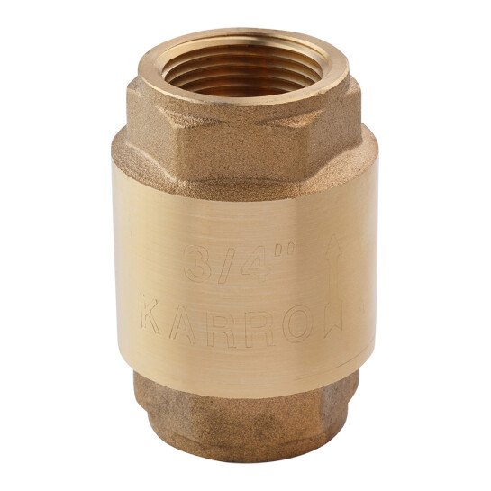 Клапани Зворотній клапан Karro 3/4" ВВ з латунним штоком KR-6120