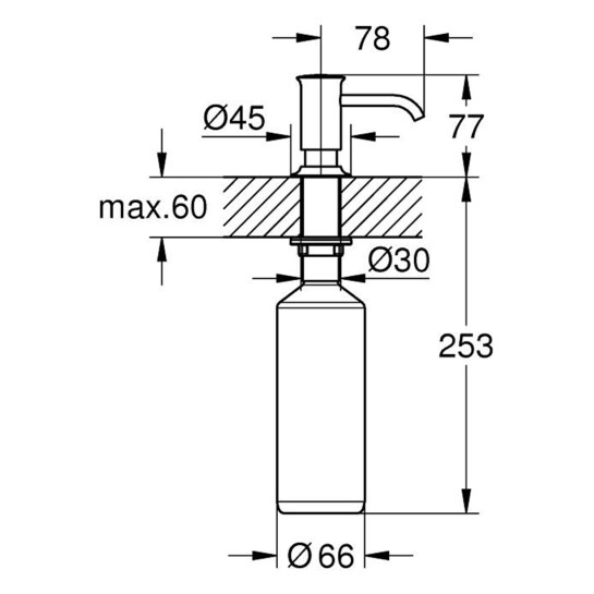 Додаткове фото - Дозатор для рідкого мила Grohe Authentic 40537000