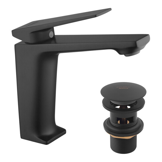 Головне фото - Змішувач для раковини Kroner KRP Ersel - SCH0111BV з донним клапаном