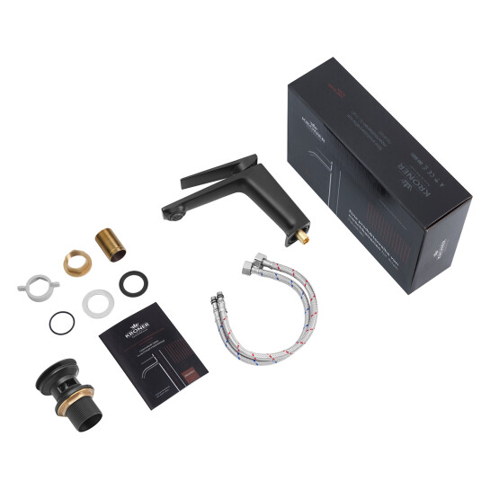 Додаткове фото - Змішувач для раковини Kroner KRP Ersel - SCH0111BV з донним клапаном