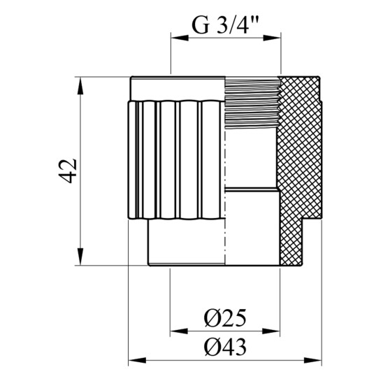 Додаткове фото - Муфта PPR GrandiTherm 25х3/4" РВ