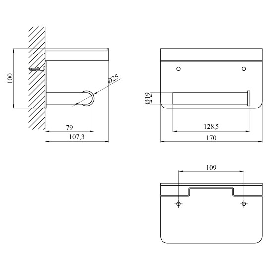 Додаткове фото - Тримач для туалетного паперу Kroner KRP Graz - GRP3018