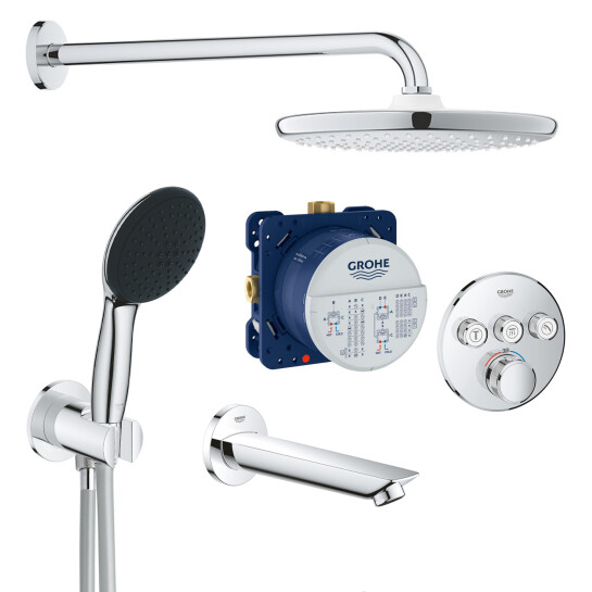 Душові системи Душова система прихованого монтажу термостатична Grohe QuickFix SmartControl UA202802R3
