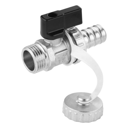 Зливна група/кран Зливний кран Karro 1/2" РЗ нікельований KR-11074