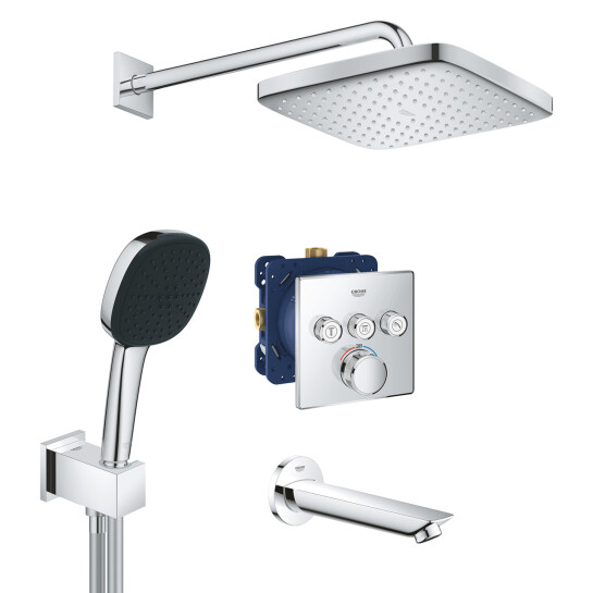 Душові системи Душова система прихованого монтажу термостатична Grohe QuickFix SmartControl UA202802C3