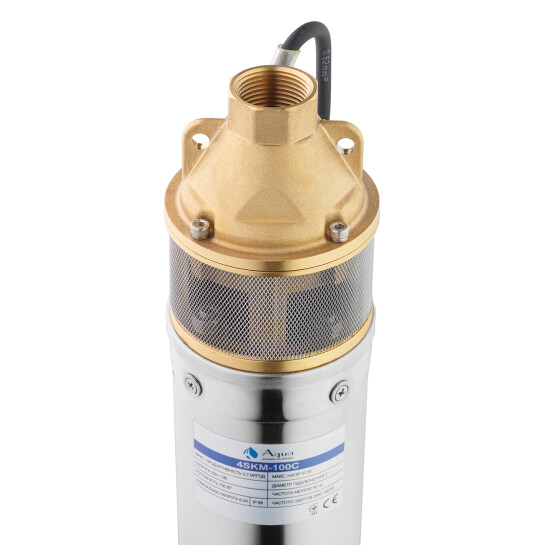 Додаткове фото - Насос глибинний відцентровий 4SKM 100C Hmax 61 м Qmax 45 л/хв P 750 Вт з вбудованим конденсатором