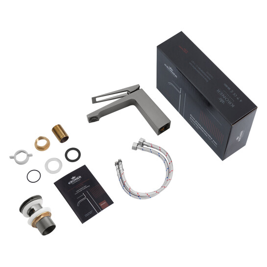 Додаткове фото - Змішувач для раковини Kroner KRP Ersel - GRP0110BV з донним клапаном