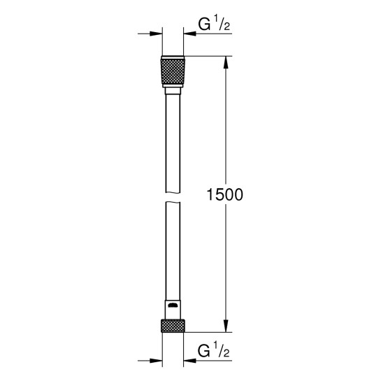 Додаткове фото - Шланг для душу Grohe VitalioFlex Silver TwistStop 1500 мм 22109000