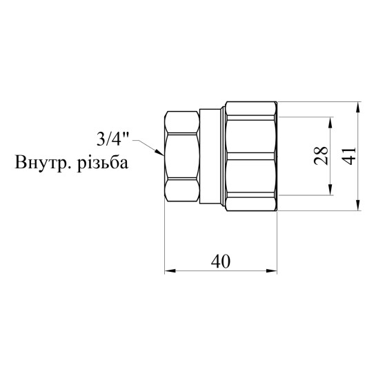Додаткове фото - Врізка для труб STA 3/4"х28 мм РВ латунна