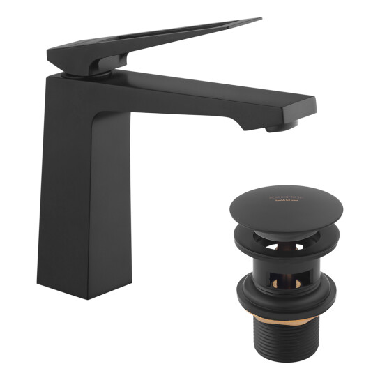 Головне фото - Змішувач для раковини Kroner KRP Ersel - SCH0110BV з донним клапаном