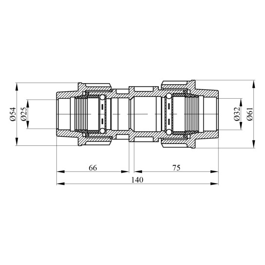 Додаткове фото - Муфта редукційна ПЕ SantehPlast 25х32 мм