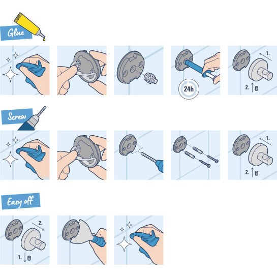 Додаткове фото - Гачок для ванної кімнати Grohe QuickFix Start 411732430
