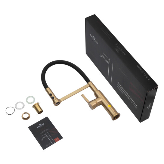 Додаткове фото - Змішувач для кухні Kroner KRP Ersel - GBG03112BLK