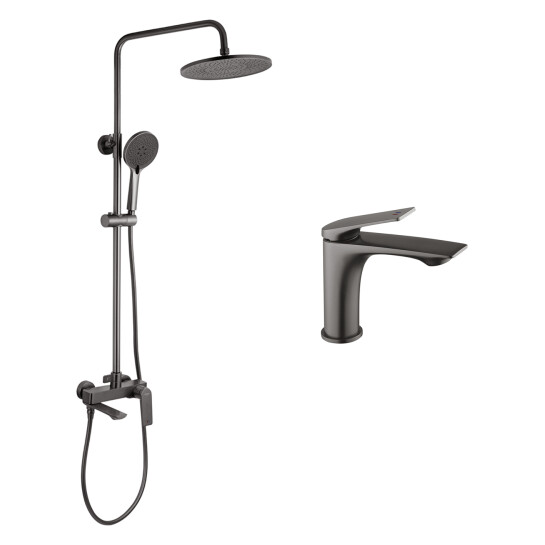 Головне фото - Набор 2 в 1 душова система Kroner Graz-GRP063 + змішувач Graz-GRP010