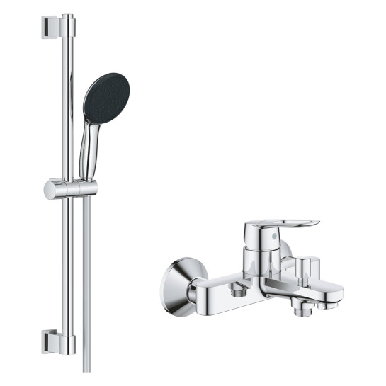 Головне фото - Змішувач для ванни Grohe BauLoop 23603000 з душовою стійкою Vitalio Start 26951001