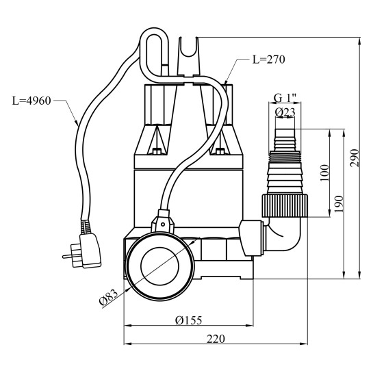 Додаткове фото - Насос дренажний Forwater QDP 9-8-0,75 кВт