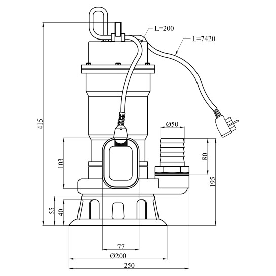 Додаткове фото - Насос фекальний Forwater SWP-18-14-1,5 кВт