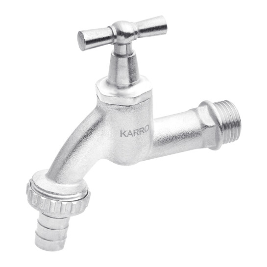 Головне фото - Кран для поливу Karro 1/2" PN40 нікельований KR-02117