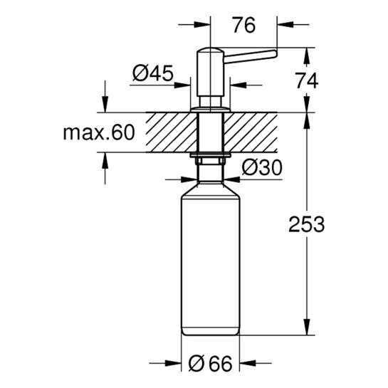 Додаткове фото - Дозатор для миючого засобу Grohe Contemporary 1021652430